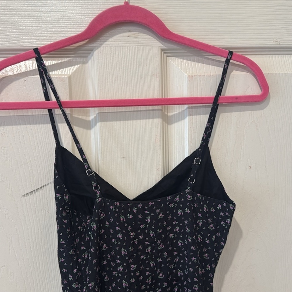 Princess Polly NWT Jaye black floral mini dress, size 2 - Picture 7 of 9